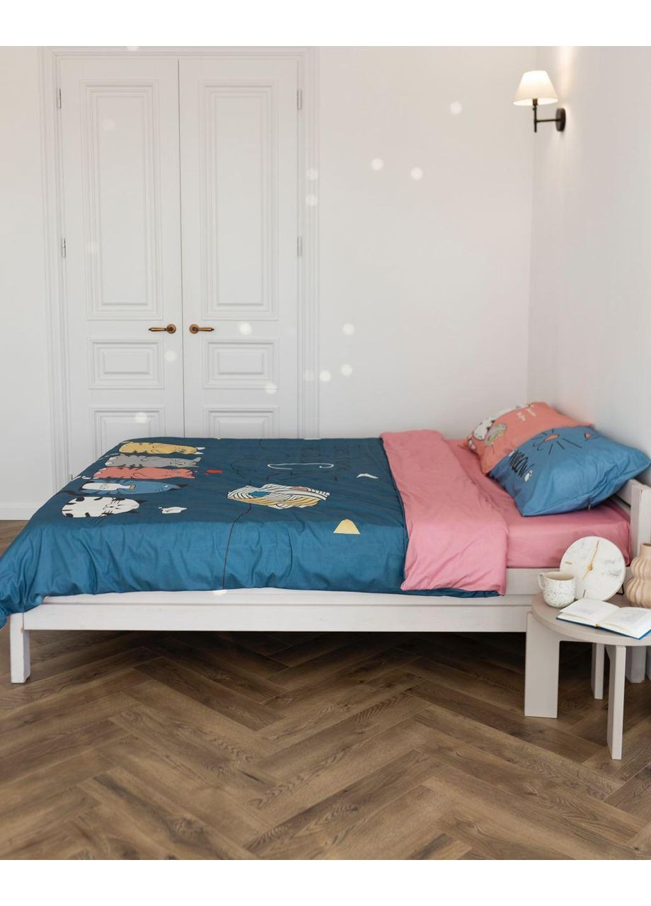 Постельное белье Кошки, вельвет Евро размер, наволочки 50/70 No Brand (364220408)