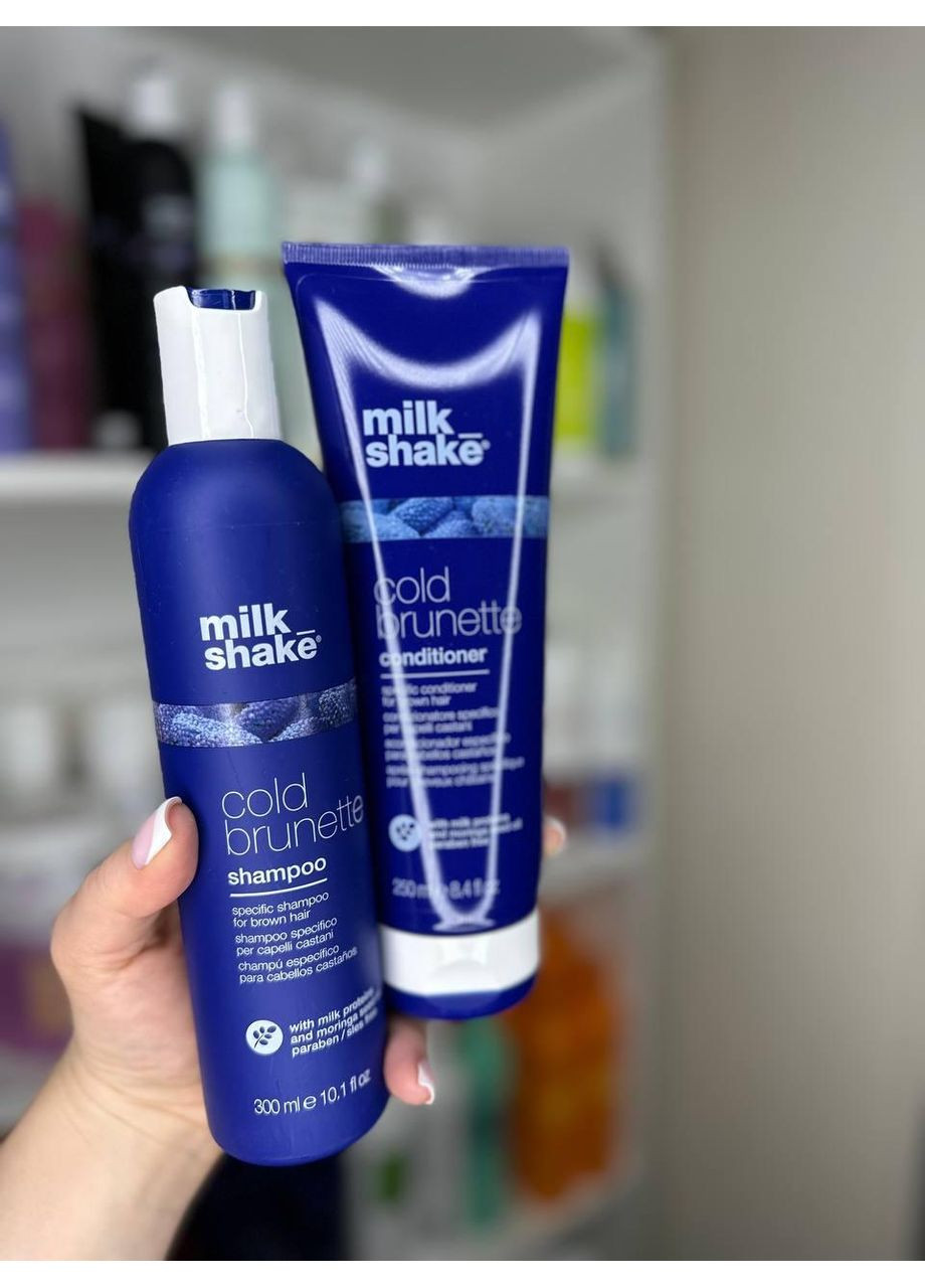 Тонуючий кондиціонер для темного волосся Cold Brunette Conditioner 250 мл Milk Shake (373036369)