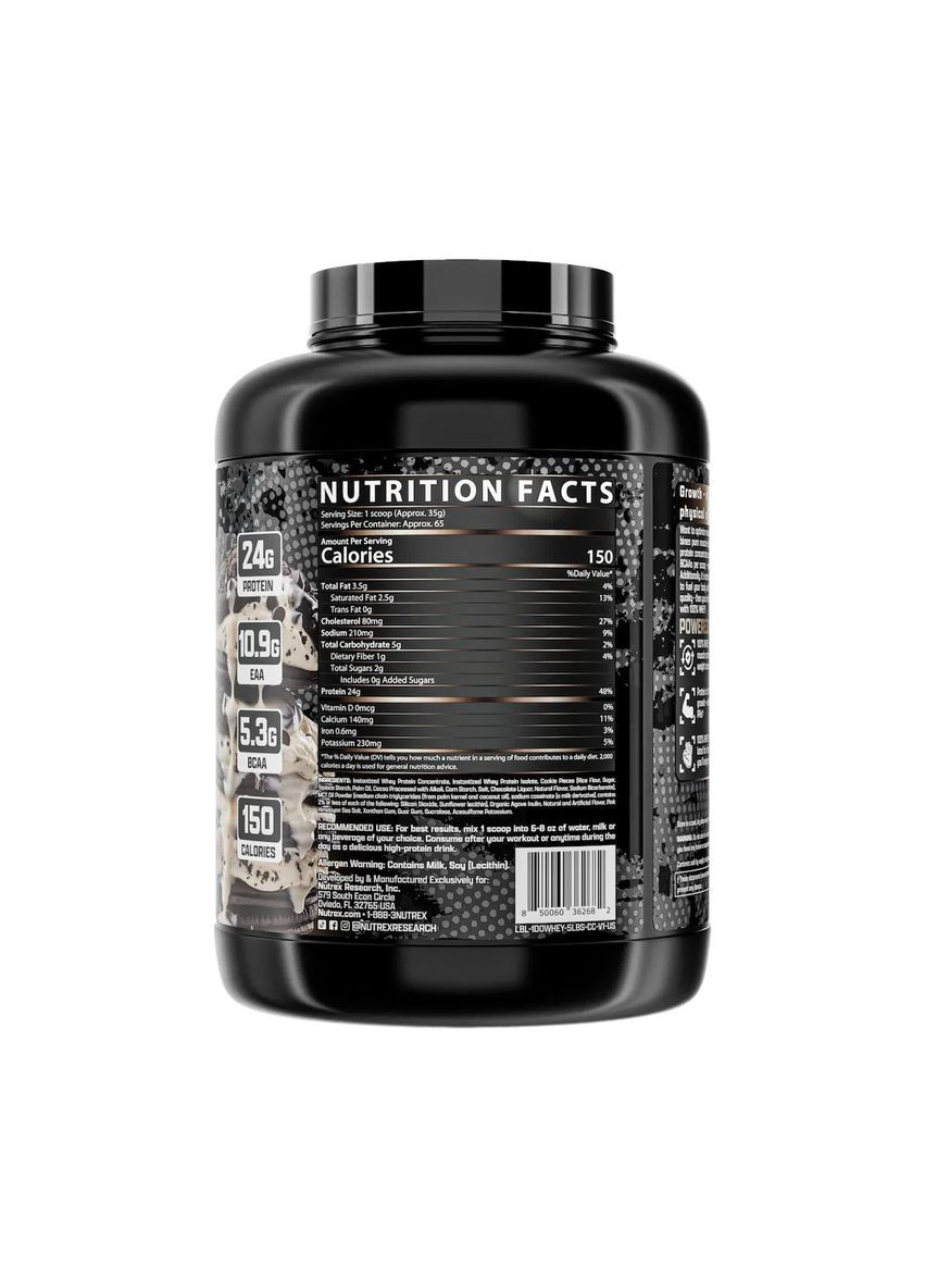 Сироватковий протеїн 100% Whey Печиво з кремом 2275 г Nutrex (362411794)