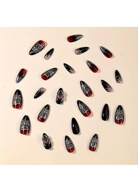 Накладные ногти с клеем и пилой 24 шт, набор накладных ногтей. No Brand (370290444)