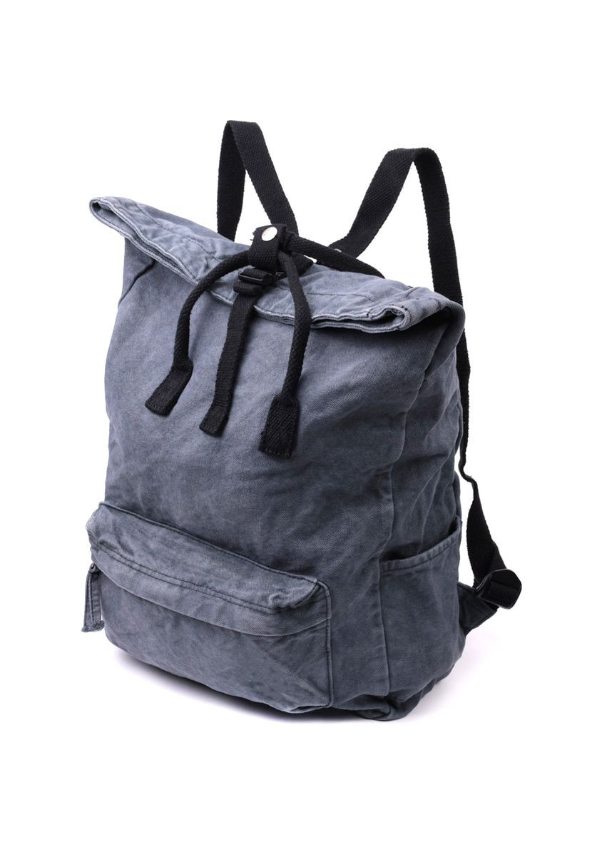 Модный городской рюкзак-мешок унисекс из плотного текстиля sale_15076 Серый Vintage (331913090)