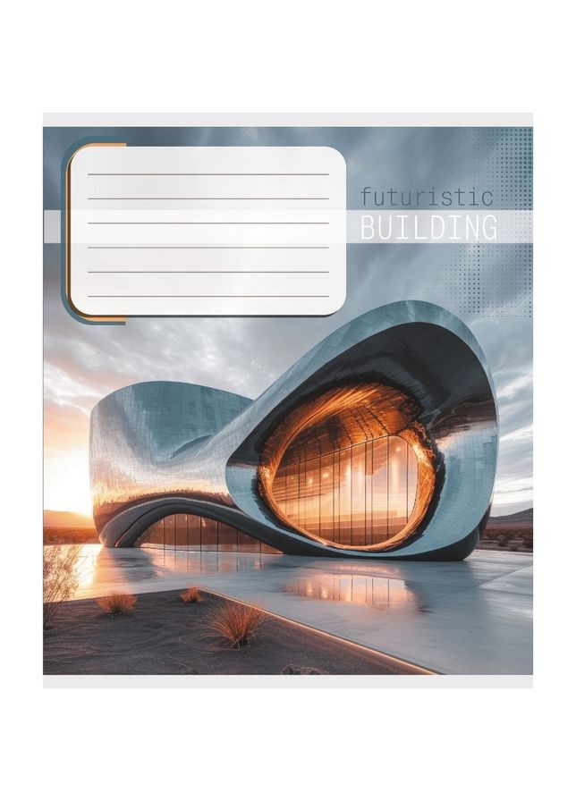 Тетрадь ученическая "Архитектура" 036-570090K-1 в клеточку, 36 листов Leader (353967100)