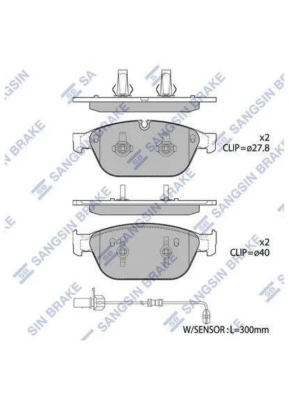 Колодки гальмівні передні Audi A6 (11-), A7 (11-), Q5 (8R) (13-) (SP1694) HI-Q (381359820)