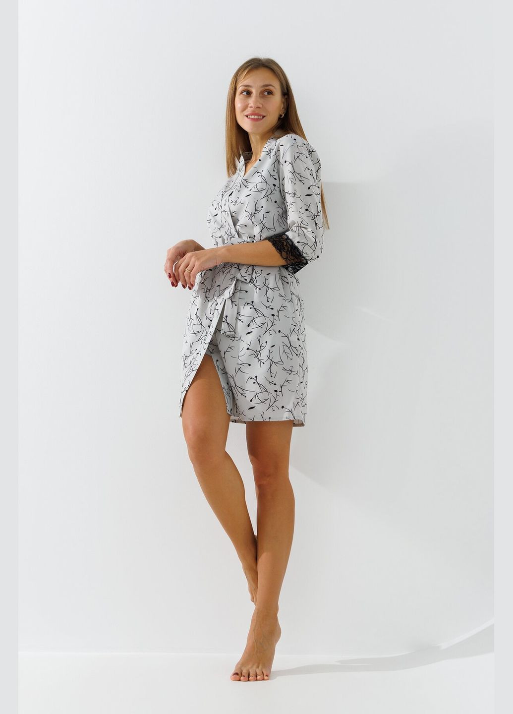 Халат женский F50154 Серый shop (2000990829672) Fleri (361498309)