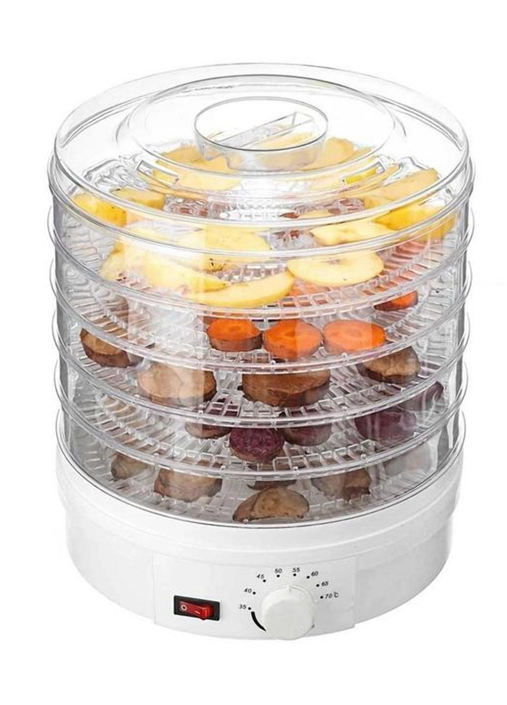 Электрическая сушилка для овощей фруктов мяса 800W овощесушилка дегидратор сушильный аппарат 5 ярусов Белая Zepline ZP-029 (305575293)