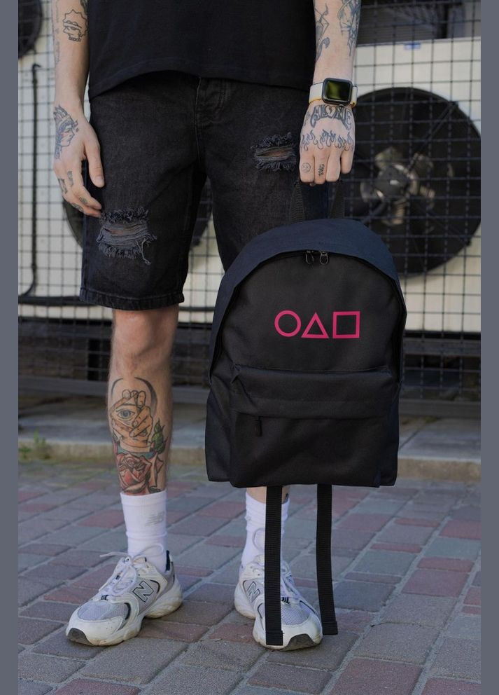 Повседневный Рюкзак Школьный Compact С Принтом Игра В Кальмара Black Without (347584680)