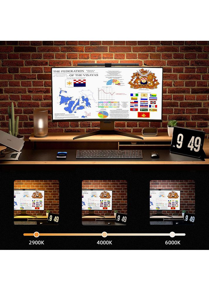 Лампа підсвічування монітора + задня підсвітка Elesense, 90+48 LED, 7W, сенсорне керування CHOETECH (362668688)