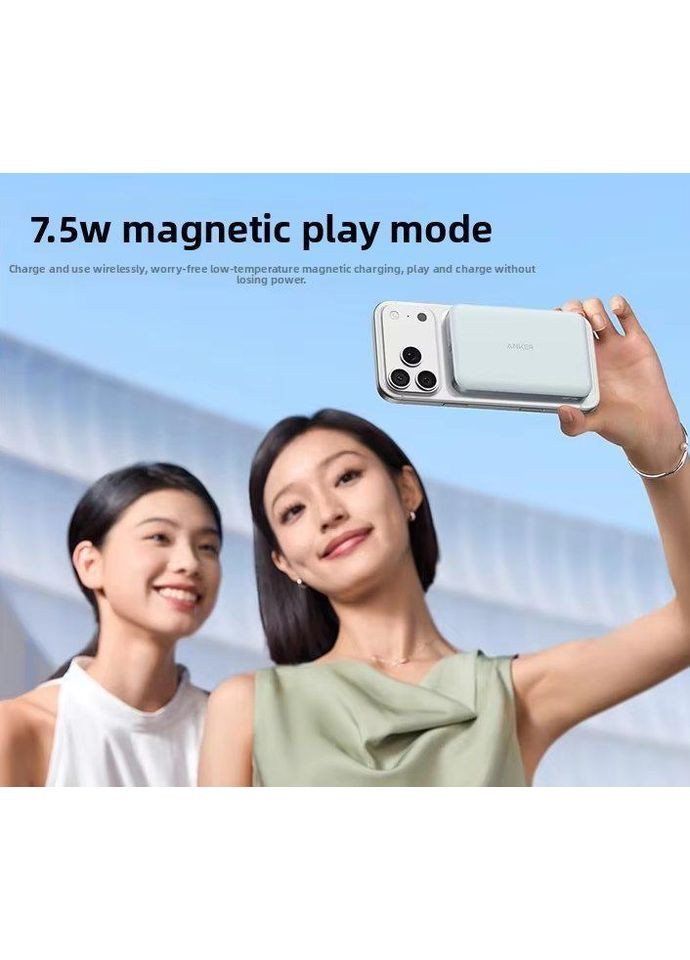 Беспроводной магнитный Magsafe павербанк A1664 Ultra Slim 10000 mah с беспроводной, быстрой зарядкой для iPhone Anker (370872793)