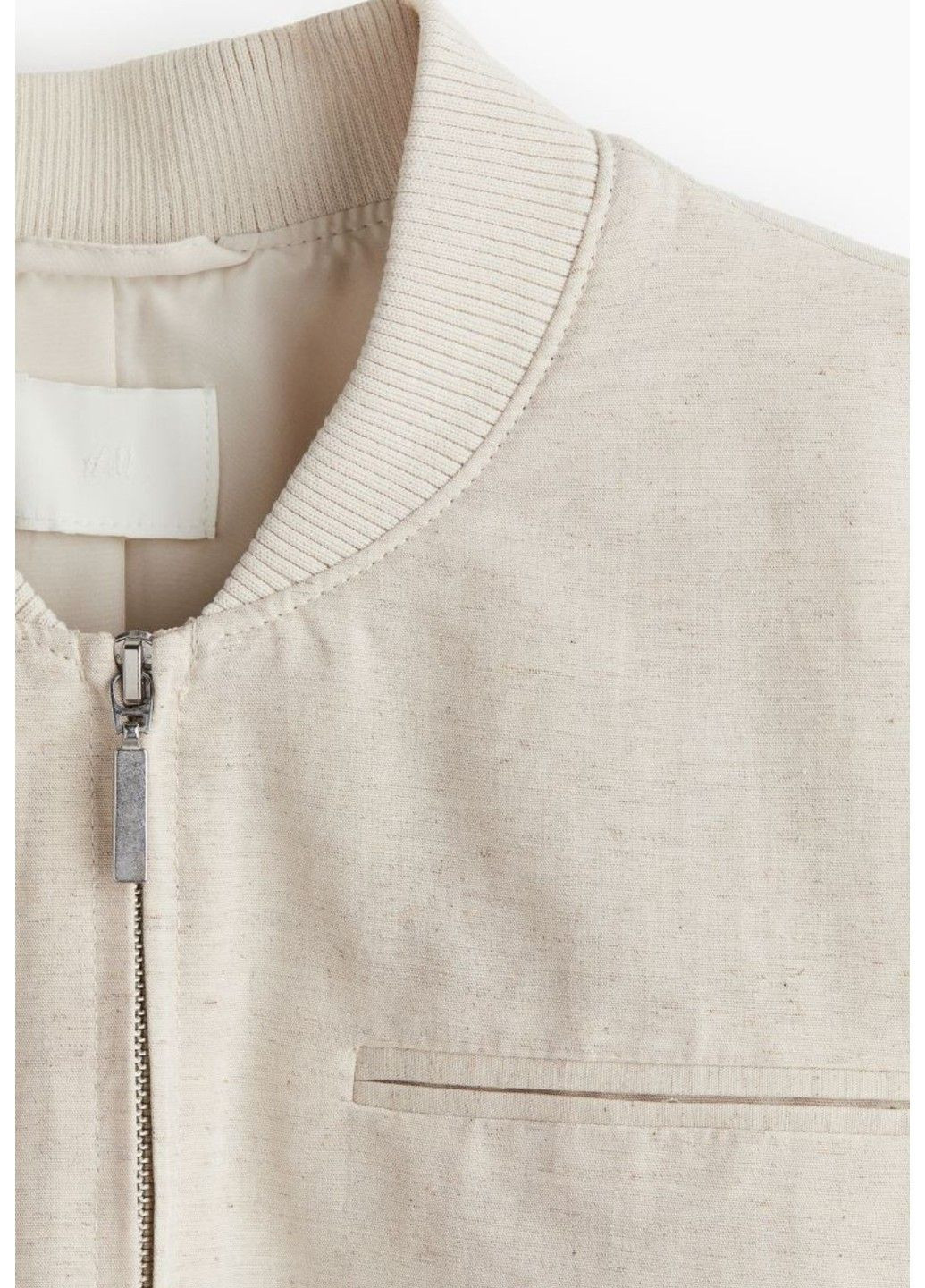 Світло-бежева літня жіночий укорочений бомбер н&м (57184) s світло-бежевий H&M