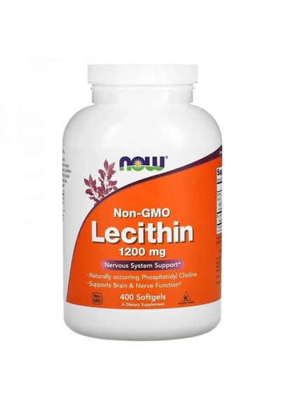 Лецитин, Lecithin,, 1200 мг, 400 капсул (NOW02214) Now Foods (266265511)