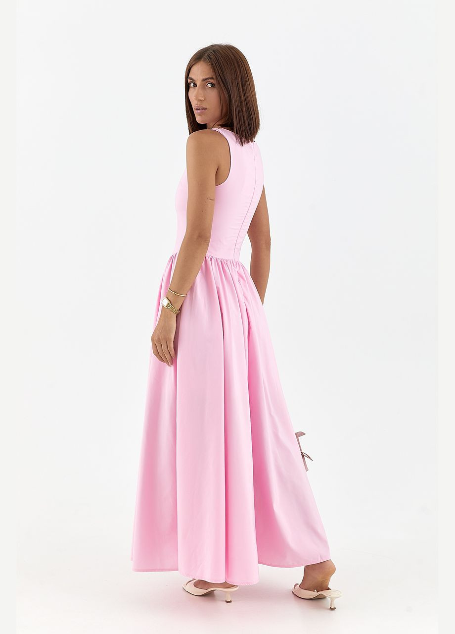 Рожева пишна сукня з корсетним верхом Lurex