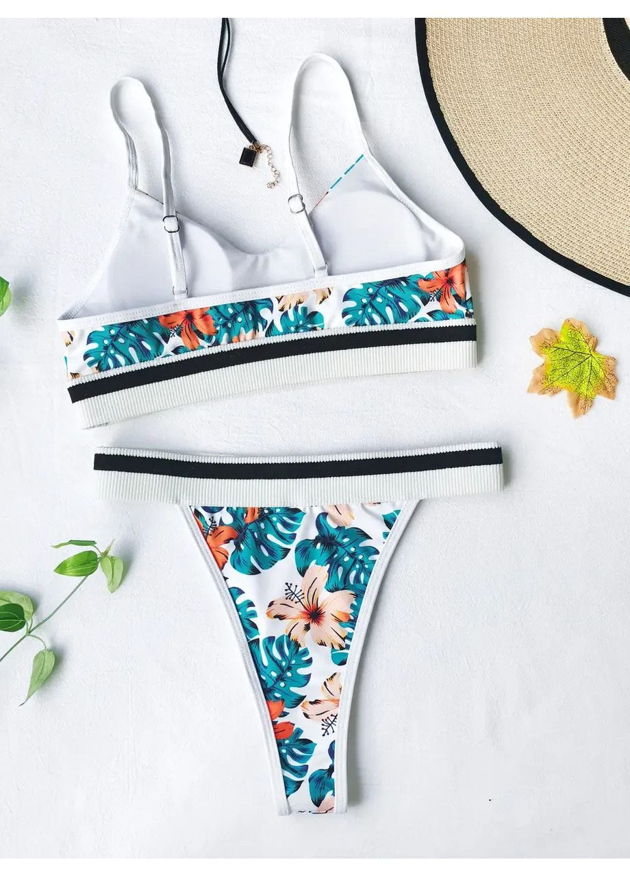 Зелений літній роздільний купальник із високошвидкісного еластану з вкладками. роздільний купальник із топом на бретелях, m China