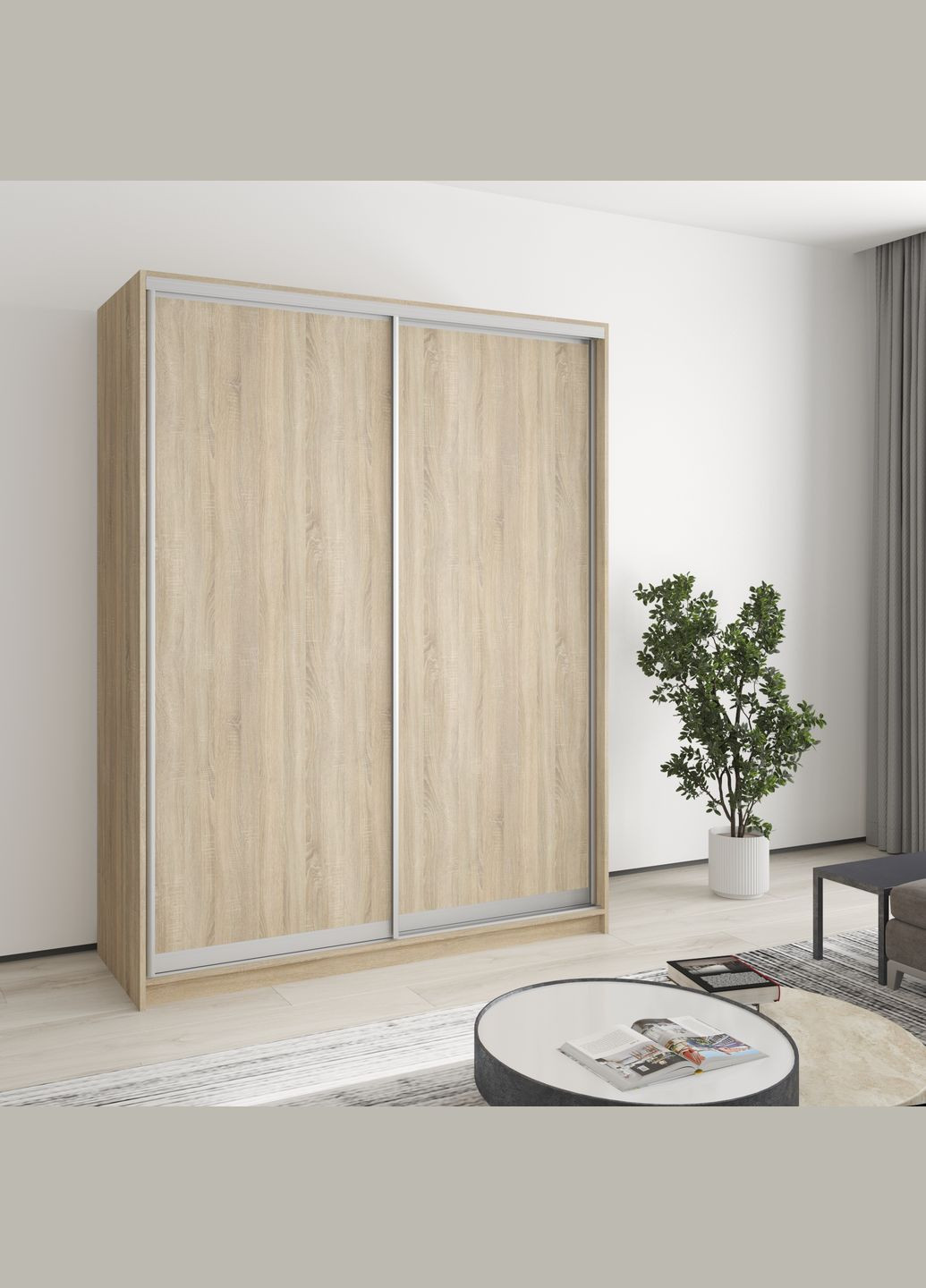 Шафа-купе дводверна Стандарт AL 2ДСП 160x60x210 см (MBS-2321) MebelStar (346288699)