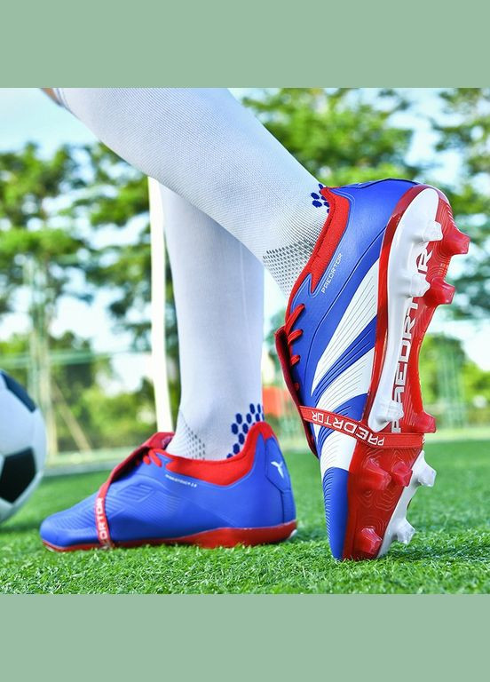 Синие футбольные бутсы No Brand без шнурков