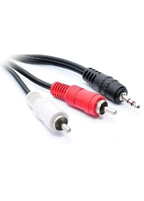 Кабель-перехідник звуковий, 3.5 мм (M) - 2xRCA (M), 1.8 м, Black, (10707) 000-10707_ATCOM Atcom (395341205)