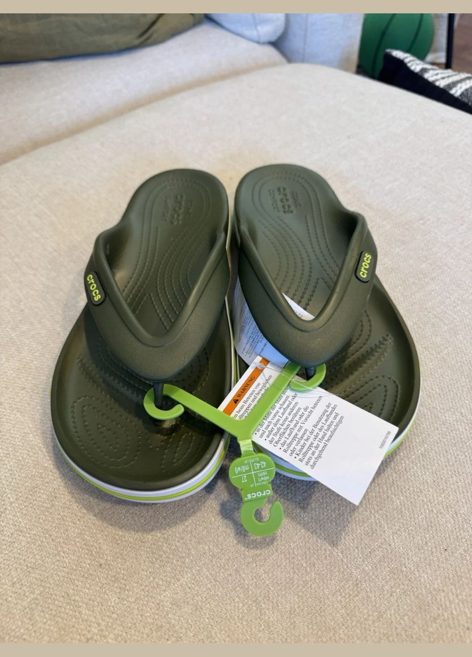 Крокс вьетнамки Баябенд Серые Bayaband Slate Grey/Lime Punch Crocs flip (347619892)