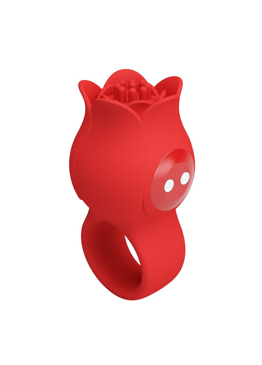 Насадка, що вібрує, на палець PRETTY LOVE JAE квітка, червона No Brand (360888067)