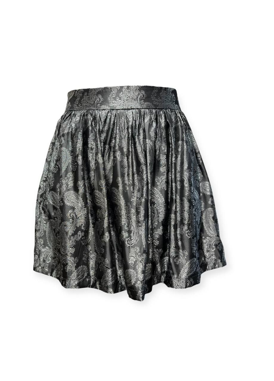 Серая повседневная с абстрактным узором юбка серый Pink Woman