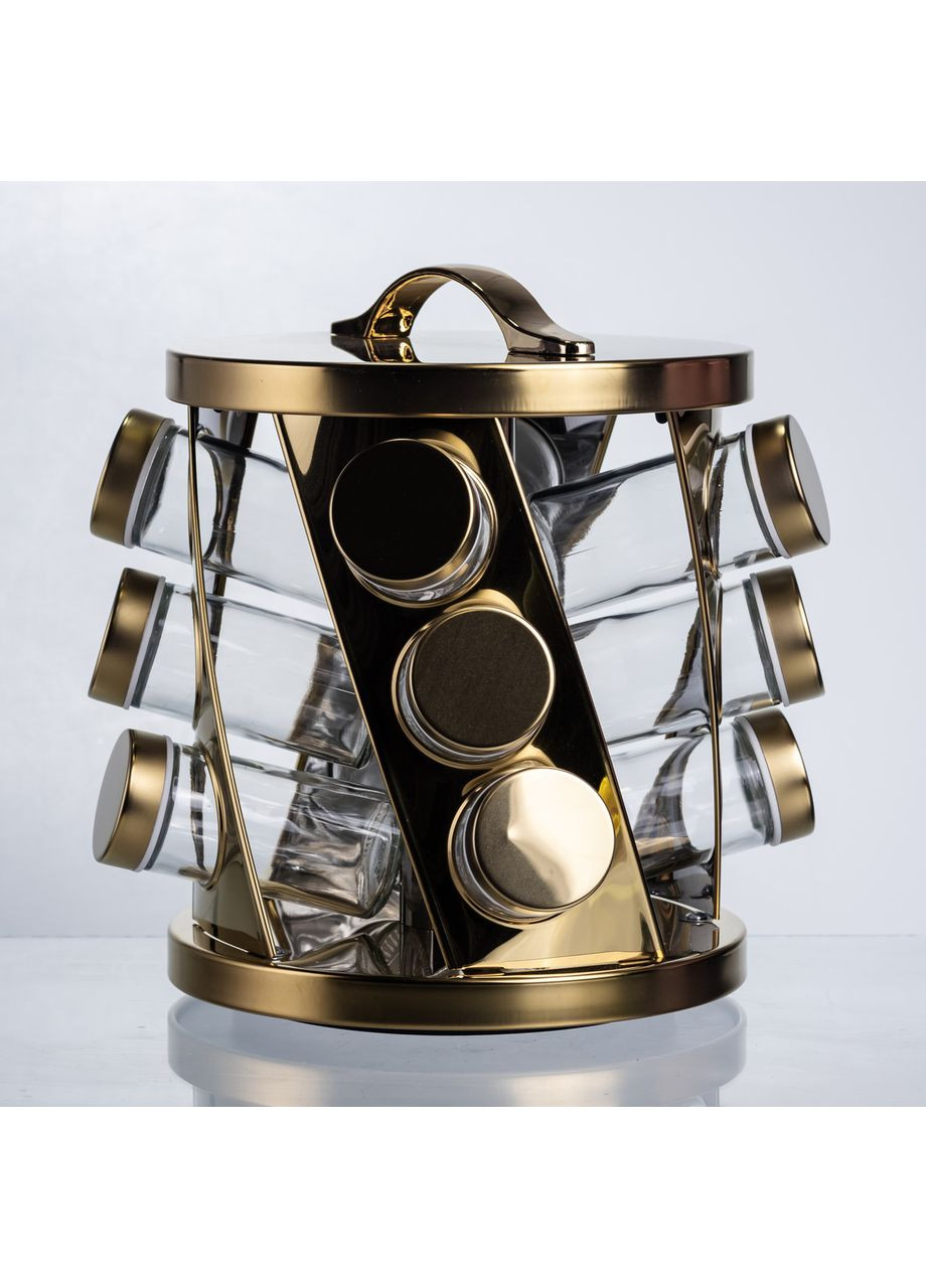 Карусель для специй 12 баночек по 100 мл, золото HP-1369 Yiwu (369446810)