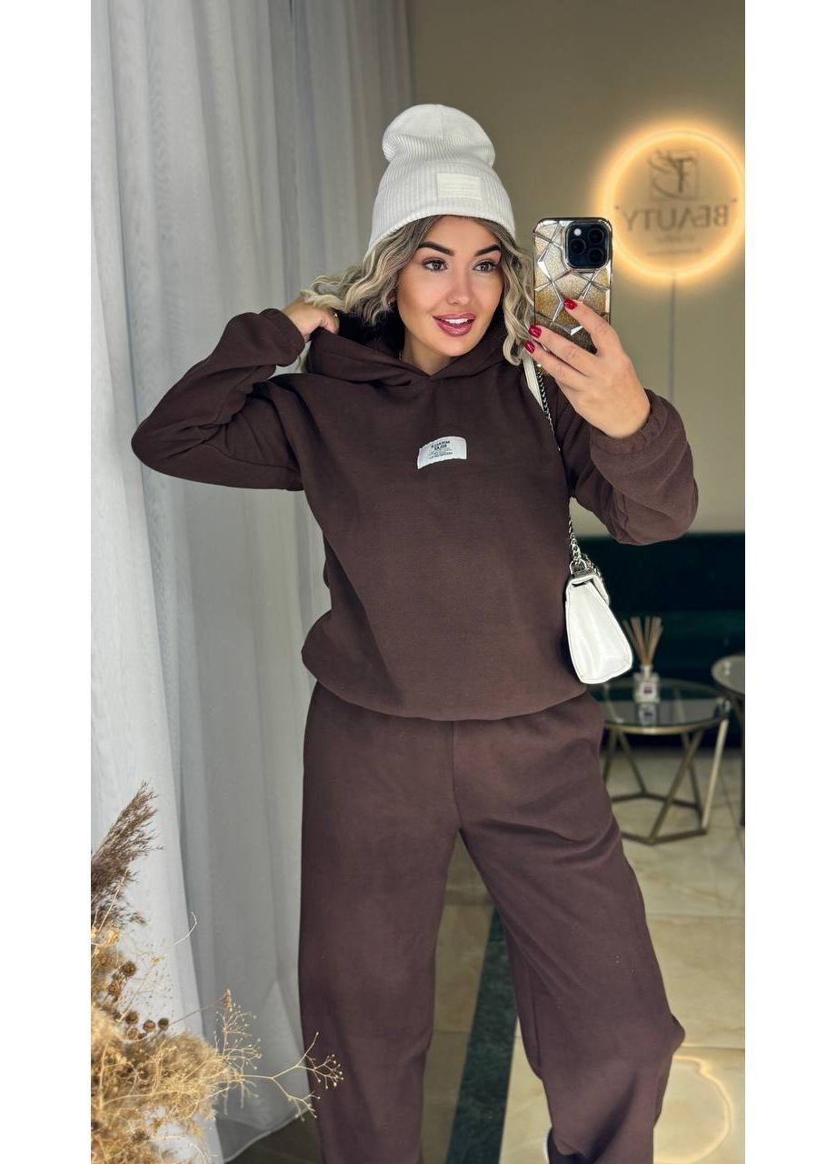 Костюм 1117 Полар фліс Туреччина,штани та затяжках,кофта з капюшоном Україна (369152224)