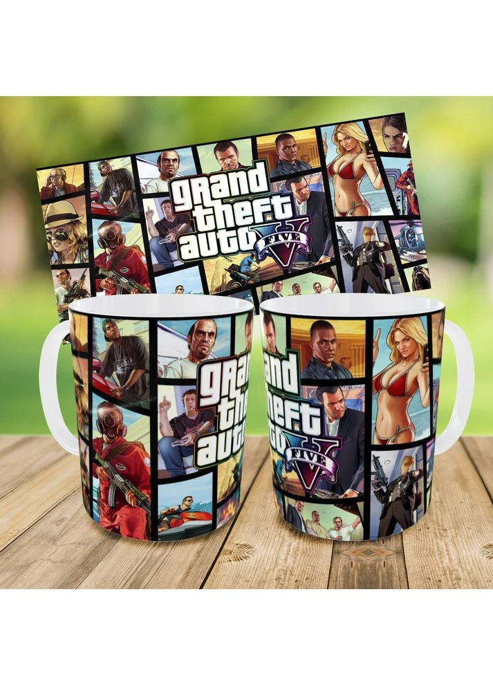 Набор детский GTA Grand Theft Auto рюкзак 36х27см сумка-бананка, кружка с принтом для мальчика (01642) No Brand (380313721)