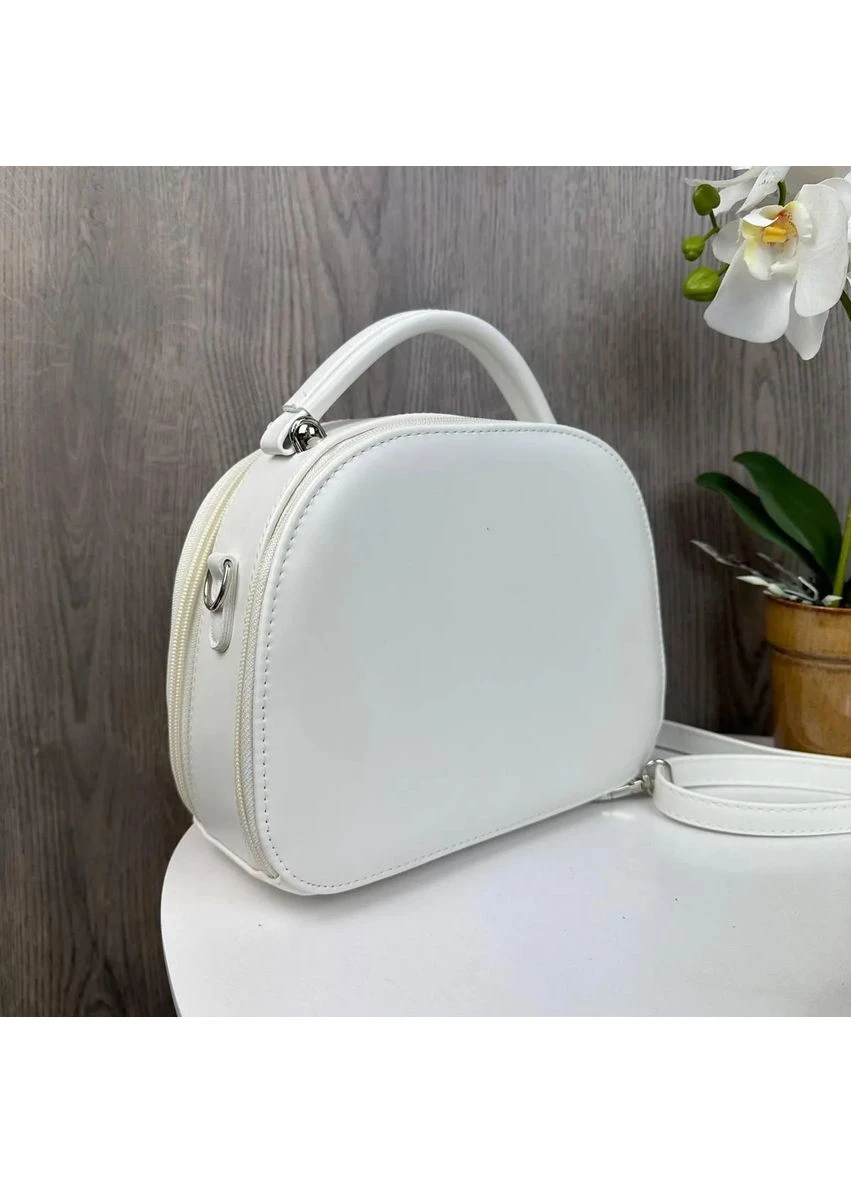 Женская мини сумочка клатч экокожа 20х8,5х16 см белая No Brand (398111736)