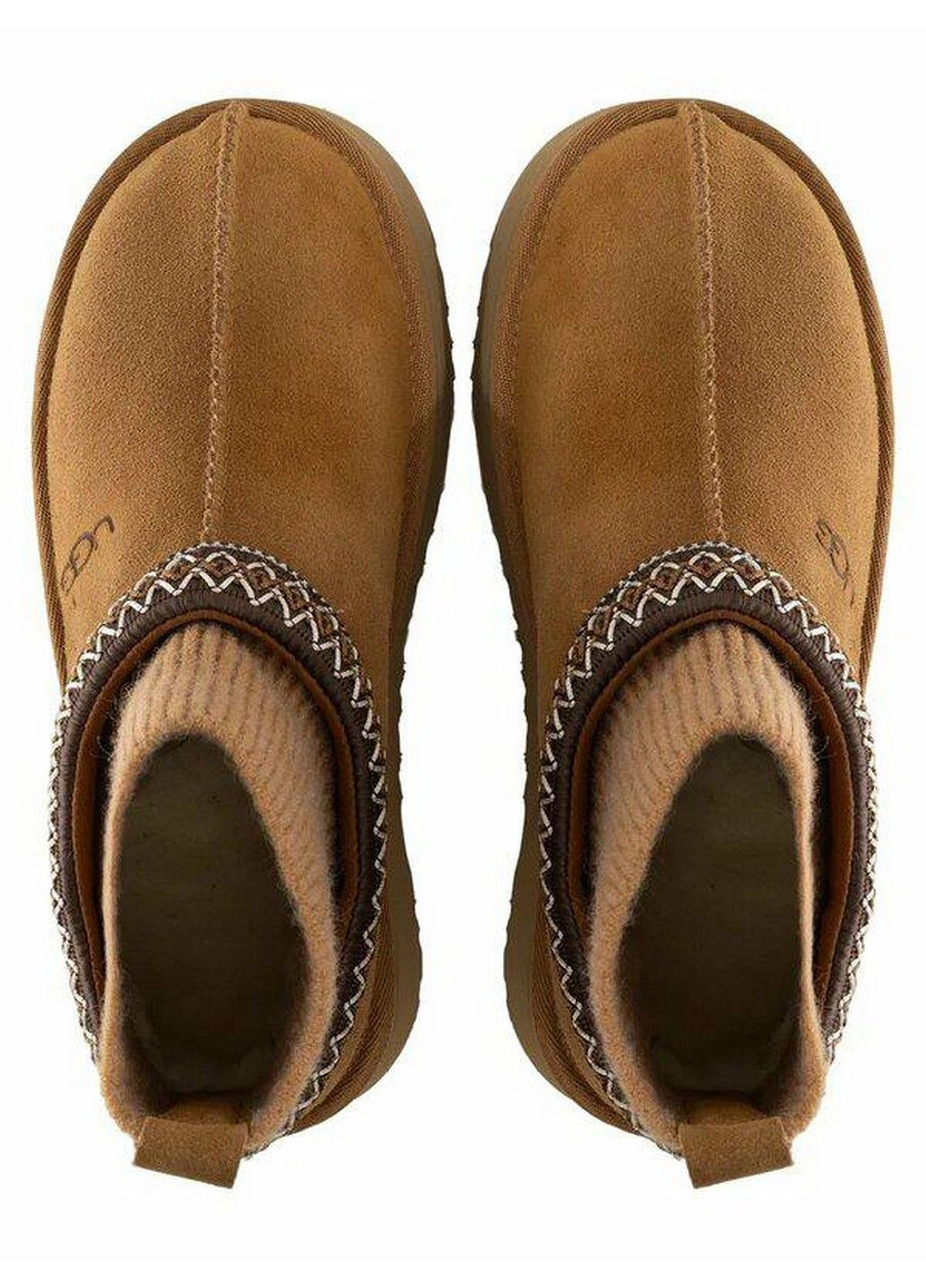 Уггі на платформі шкарпетка UGG Tazz Platform Knit сhestnut (368556842)