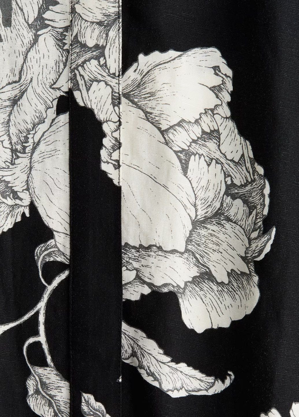 Чорна кежуал сукня H&M з квітковим принтом