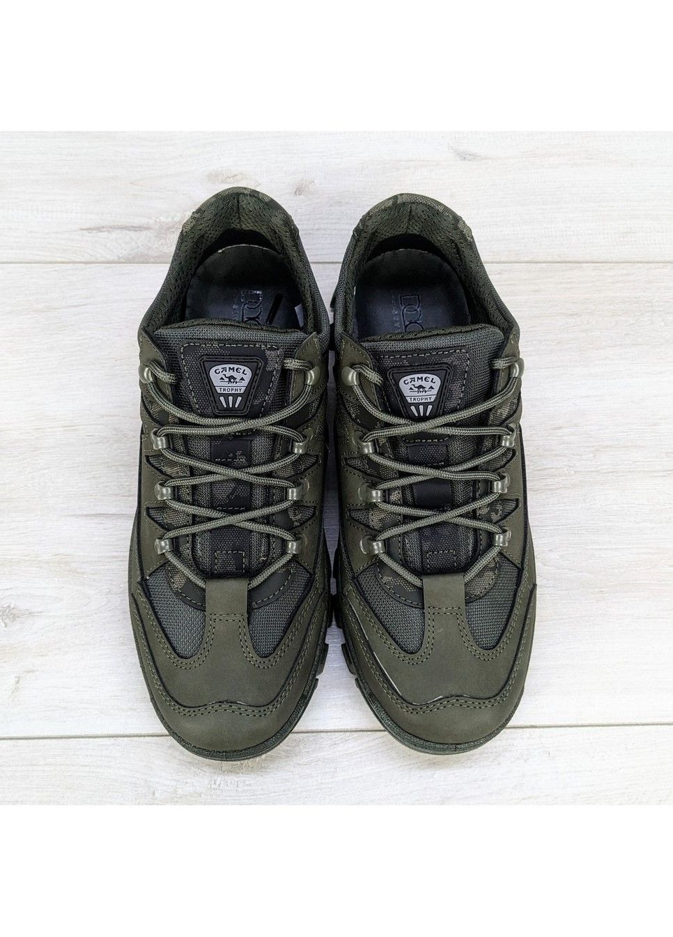 Оливковые (хаки) демисезонные кроссовки мужские демисезонные эко-кожа Dago