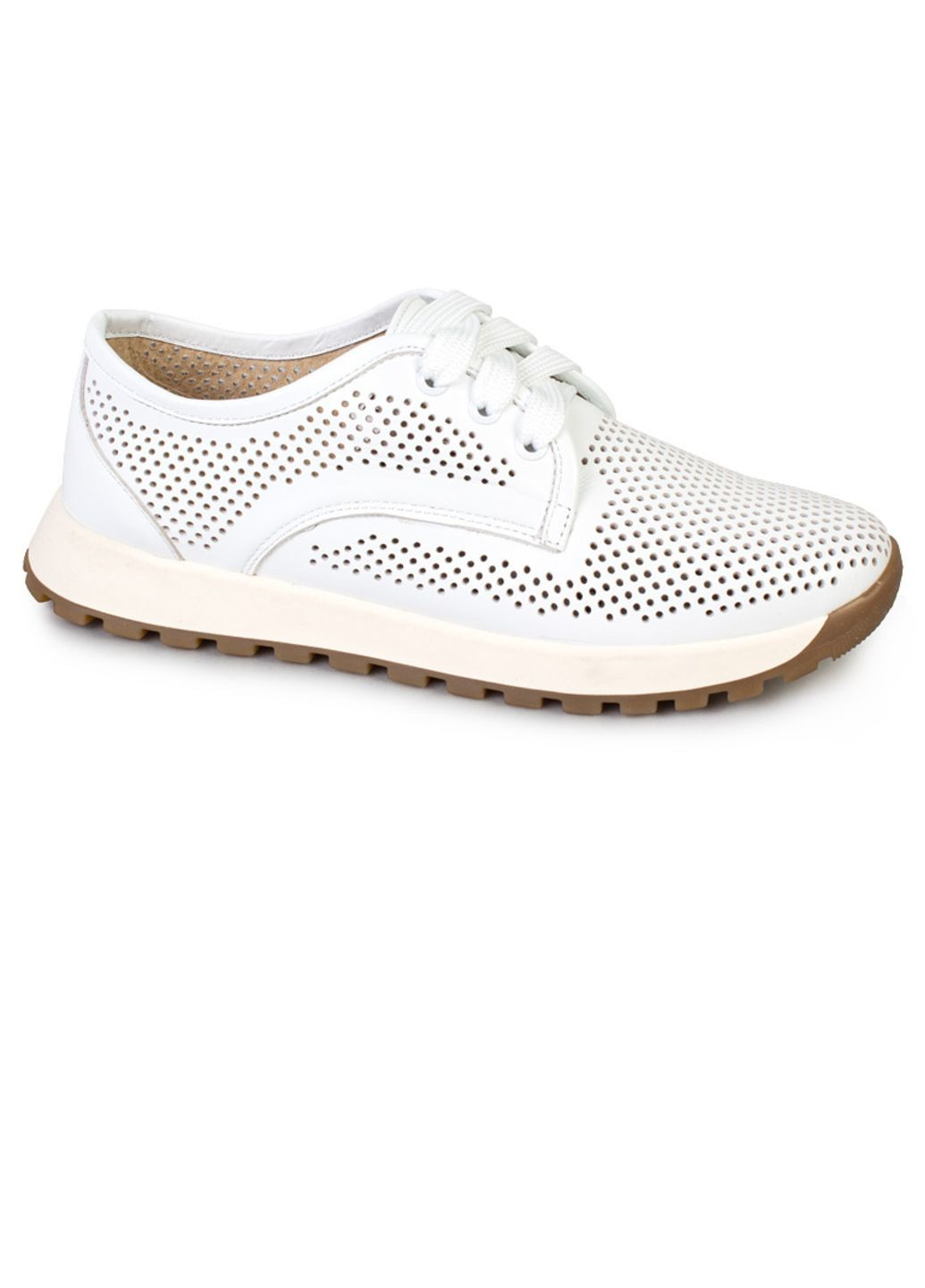 Белые демисезонные кроссовки женские бренда 8200522_(1) ModaMilano