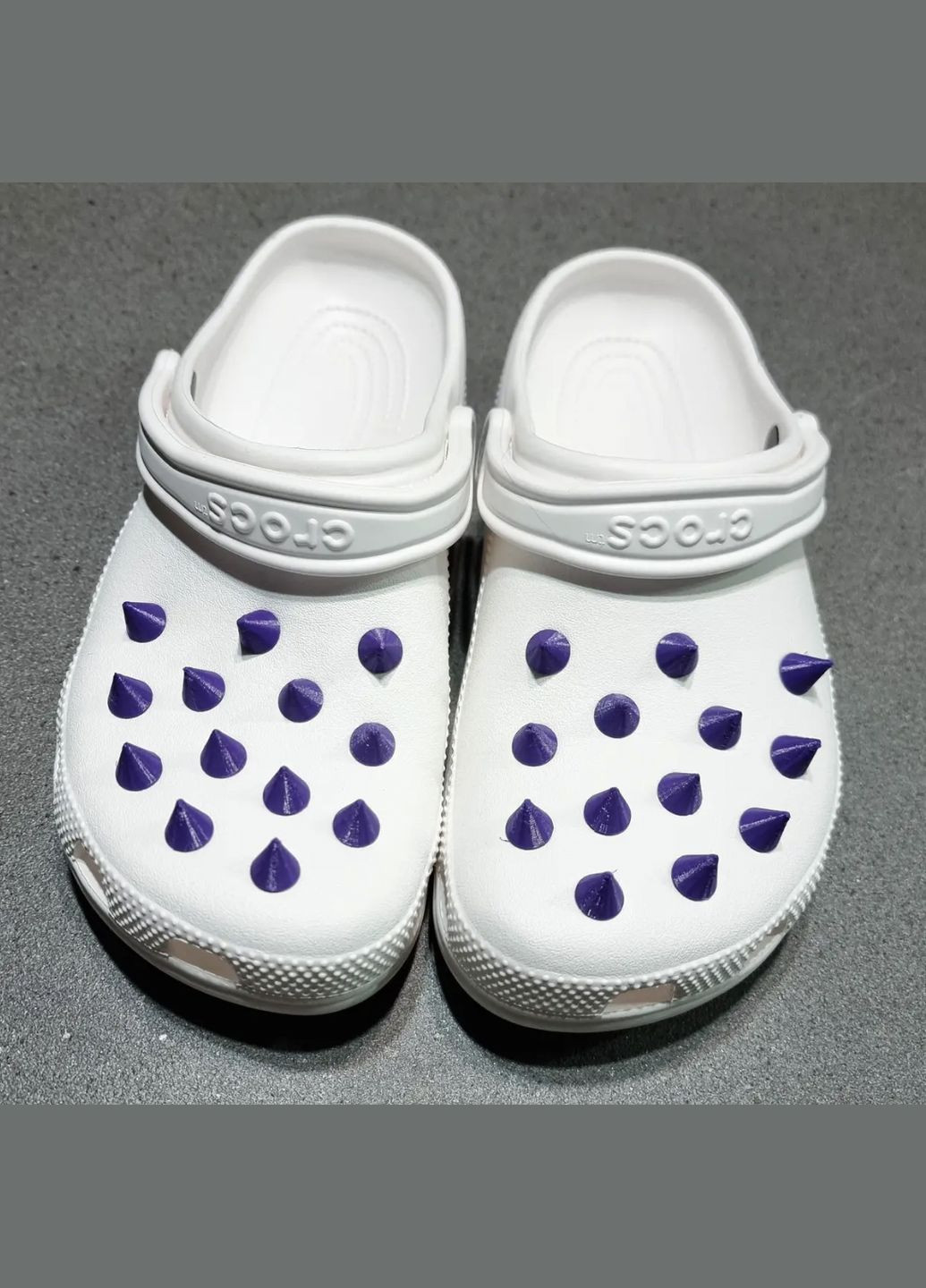 Джибітси на крокси Jibbitz "Шипи" / Прикраси значки на взуття 26 шт. Фіолетовий UA3D (303356185)