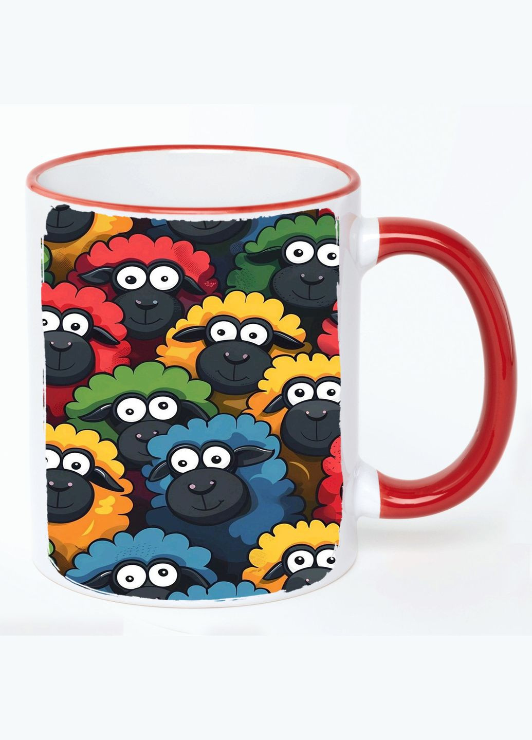 Чашка з дитячим малюнком (кухоль, кухоль) #0228 Біла з Червоною ручкою 330 мл No Brand (322716217)