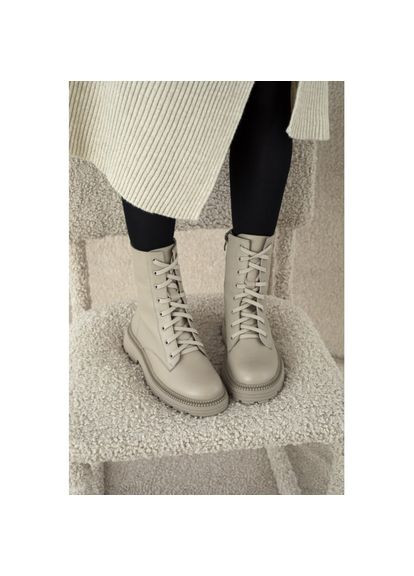Осенние высокие ботинки (берцы) на молнии military style кожа/байка р. (astra33k) Vm-Villomi