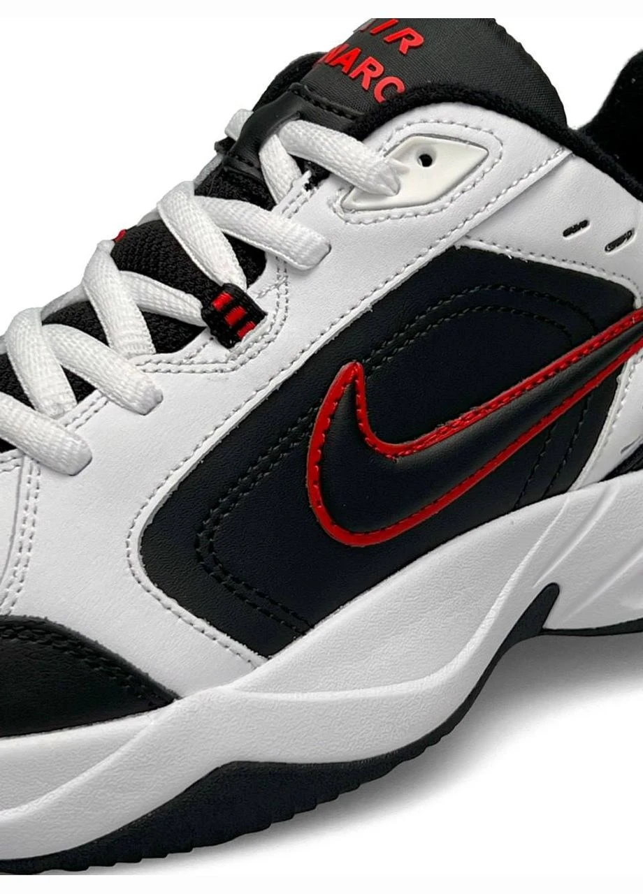 Чорно-білі кросівки чоловічі nike демісезон No Brand Air Monarch Black Red