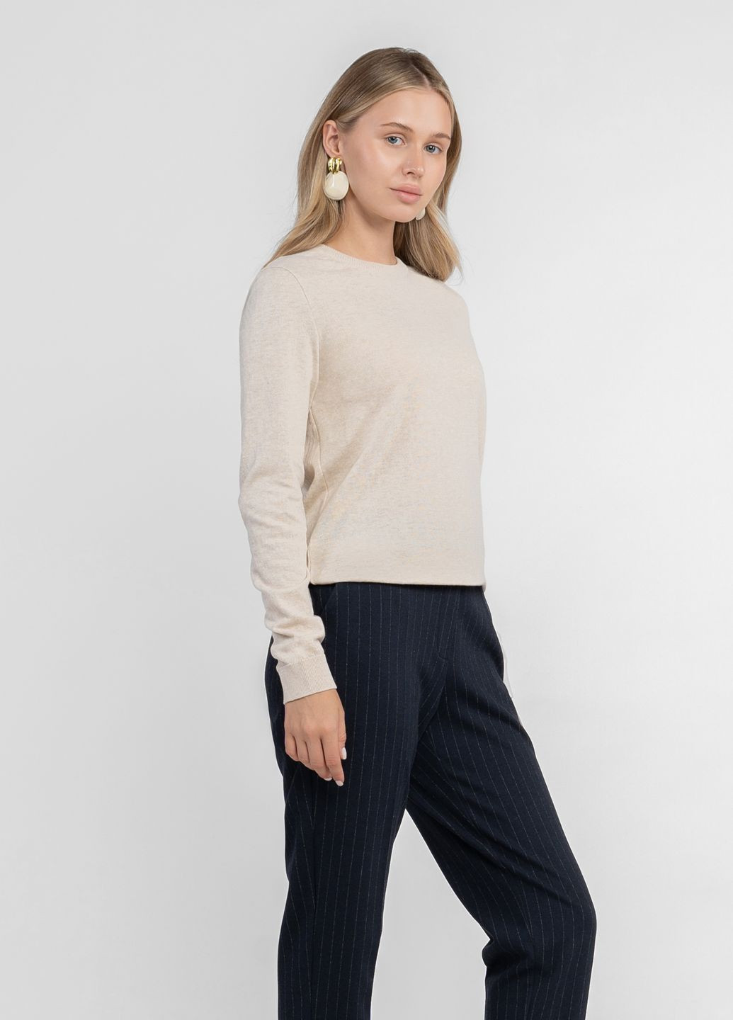 Бежевий зимовий джемпер жіночий бежевий Arber Crew-neck W