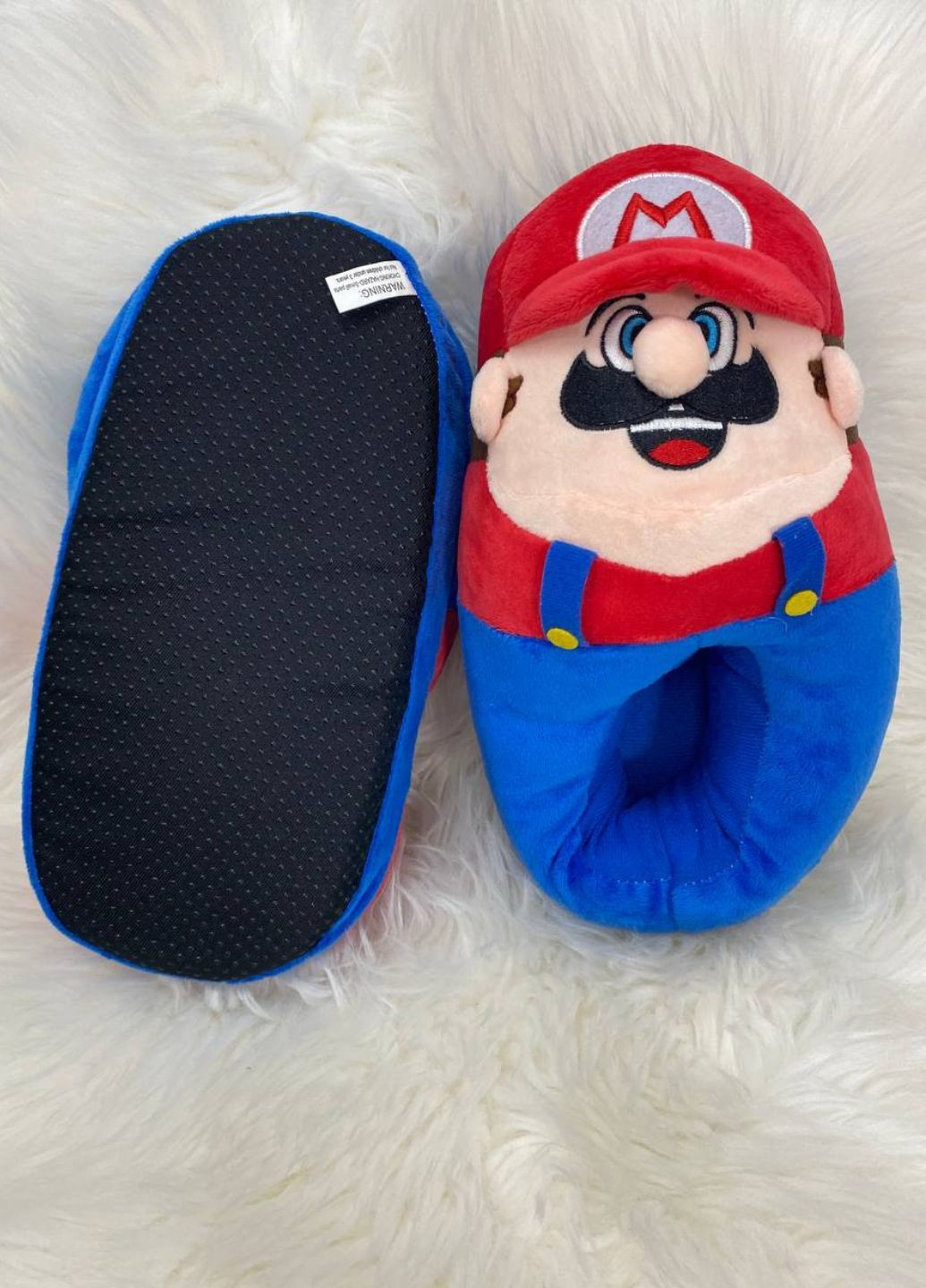 Синие плюшевые домашние тапочки марио для кигуруми мужские My Kigu