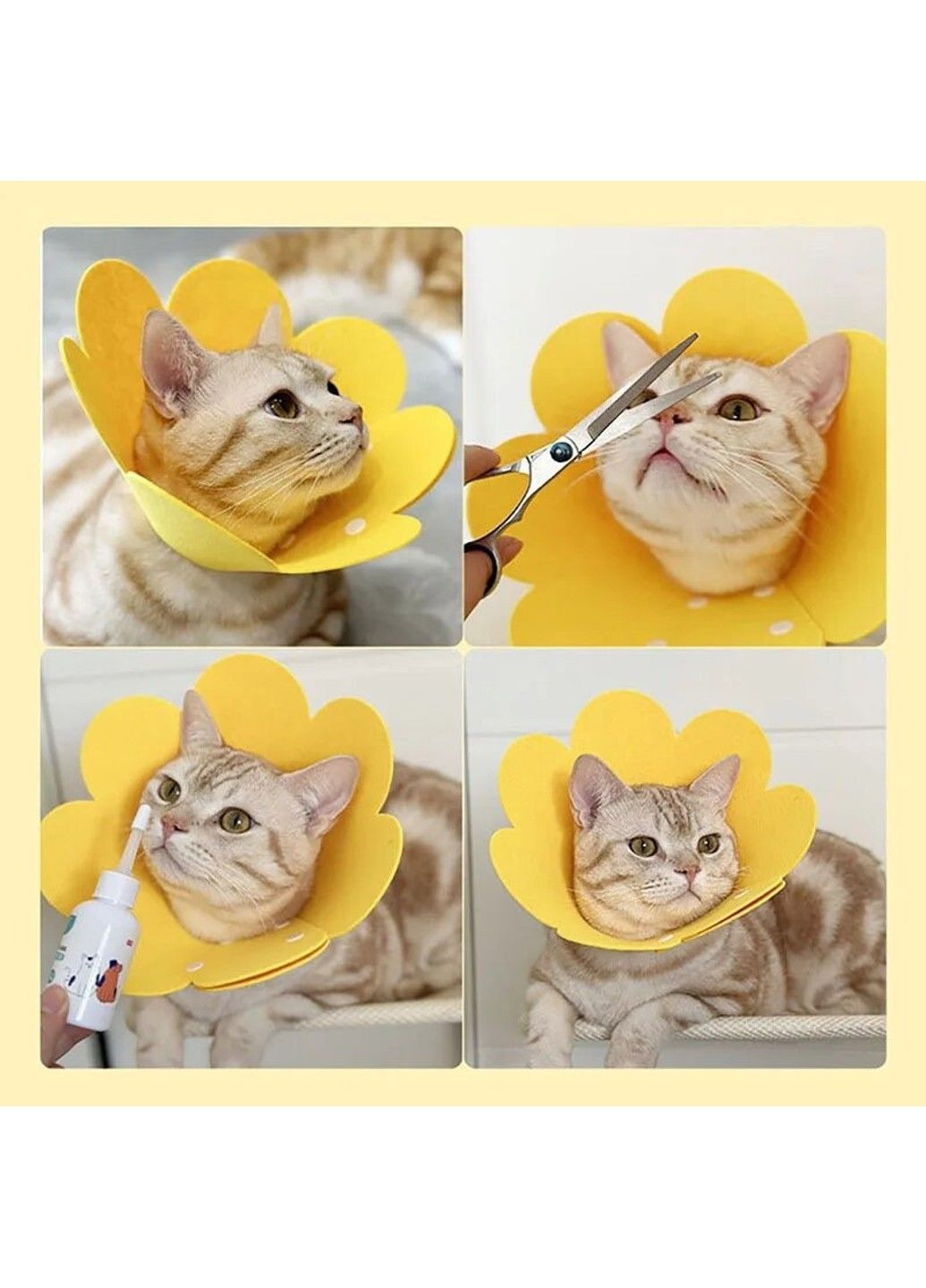 Комір-нашийник "для загоєння ран" для собак і кішок Yellow Flower Size М Xtep (320953123)