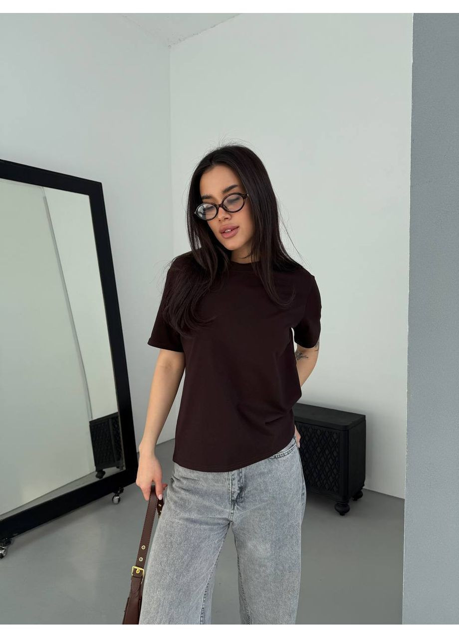 Жіноча бавовняна базова футболка Україна - (358644079)