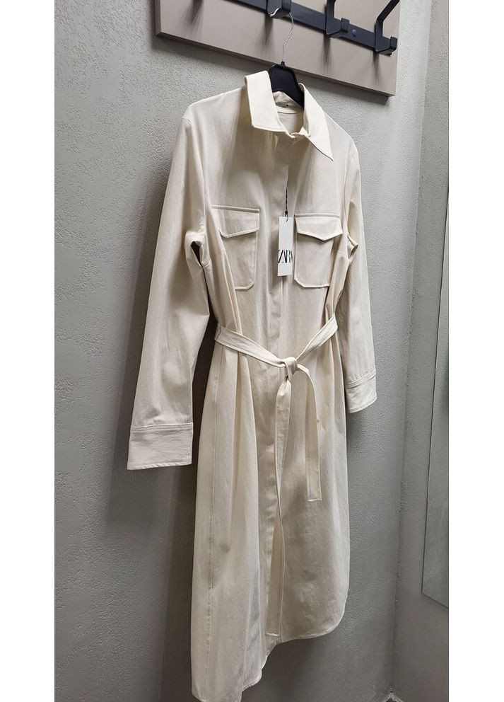 Светло-бежевое платье 9017/336 Zara