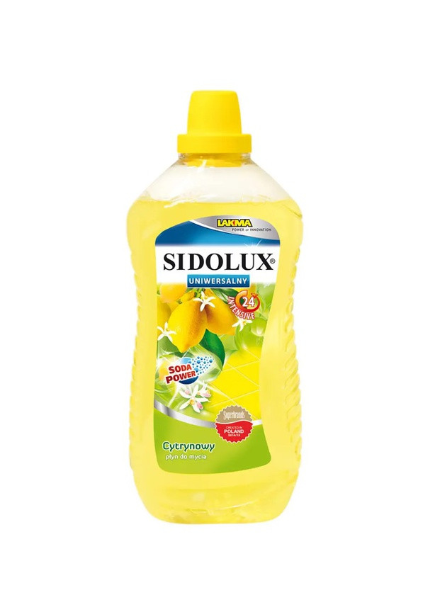 Моющее средство для мытья полов с ароматом лимона SIDOLUX uniwersalny LEMON 1 л универсальный (3528) Lakma (295032928)
