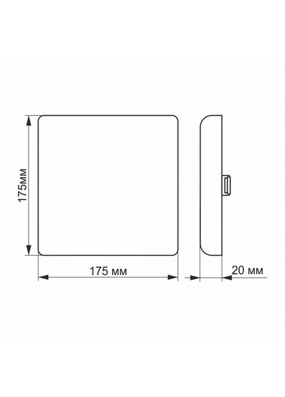 LED светильник безрамный квадратный 24W 4100K Videx (381201832)