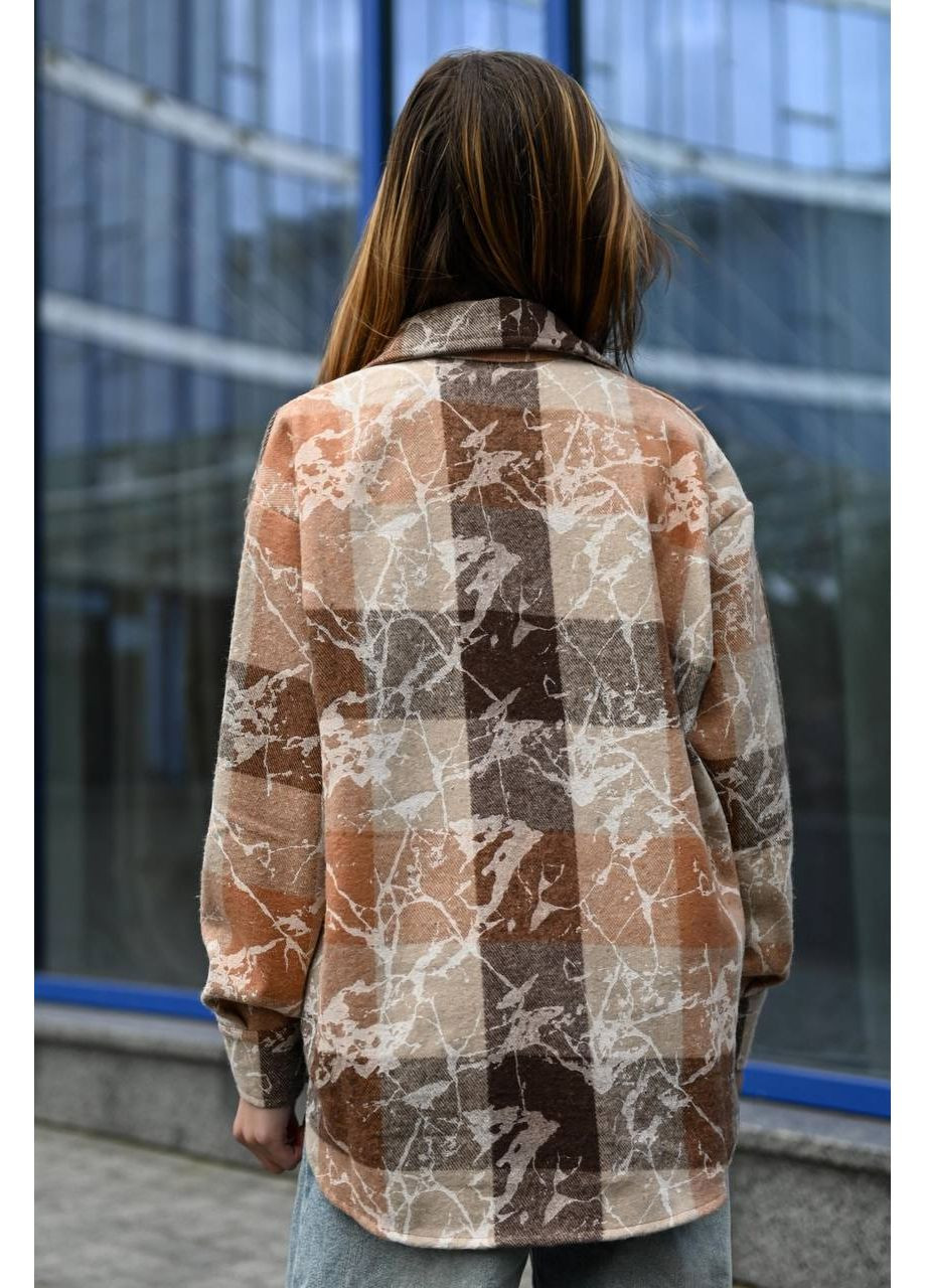 Коричневая повседневный рубашка в клетку Vione