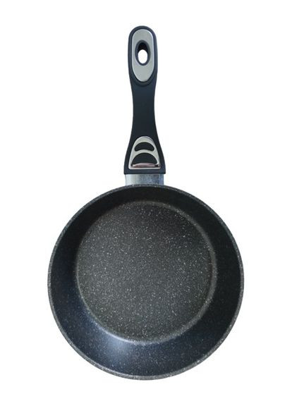 Сковорода глибока з кришкою VZ8059 26 см чорна Vezzer (364103673)