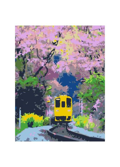 Картина по номерам Start Яркий поезд 35х45 см (4823098512646) Rosa Start Яскравий потяг 35х45 см (366158668)