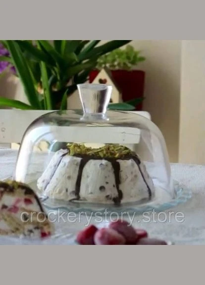 Тортівниця з кришкою Patisserie 260 мм ПУ 96874 Блюдо для торта прозоре скляне Pasabahce (297869544)