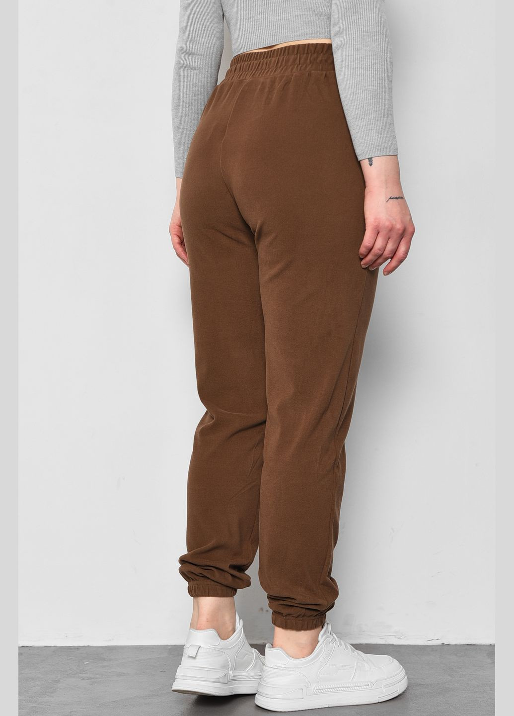 Штани жіночі коричневого кольору Let's Shop (289719256)