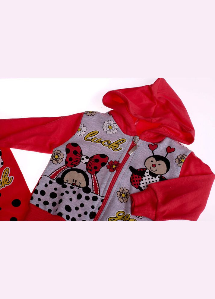 Красный демисезонный костюм с длинным рукавом для девочки трикотажный uck good красный 80 см (30298) BABYKROHA