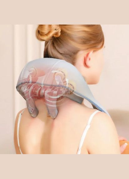 Масажер для шиї та плечей на акумуляторі з ІЧ-підігрівом Neck massager електричний (2104618544) No Brand (331863818)