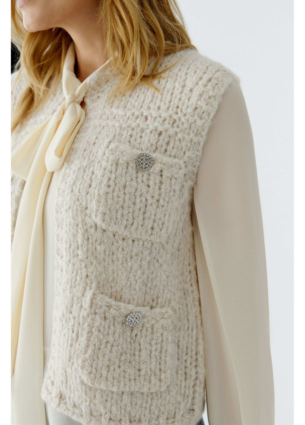 Женский жилет Бежевый Oui (372255110)