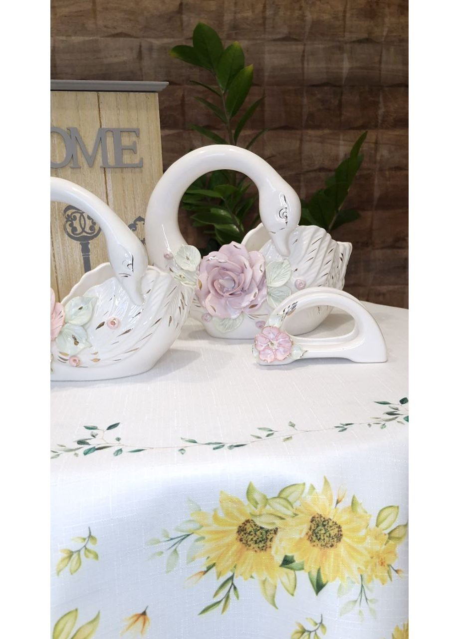 Керамічна цукерниця Лебідь з трояндою No Brand (358930906)